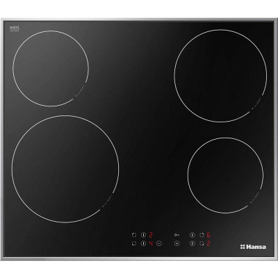 Варильна поверхня Hansa електрична, 60см, чорний Варильна поверхня Hansa електрична, 60см, чорний