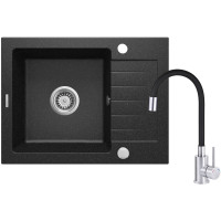 Набір для кухні Deante Zorba, гранітна мийка ZQZ_211A + зміш. BOC_X72M, графіт Набір для кухні Deante Zorba, гранітна мийка ZQZ_211A + зміш. BOC_X72M, графіт