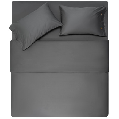 КПБ 2.0сп ARDESTO Mix&Match, підковдра 200х220см, простирадло 240х260см, наволочки (2) 50х70см, 100% бавовна, сатин, сірий