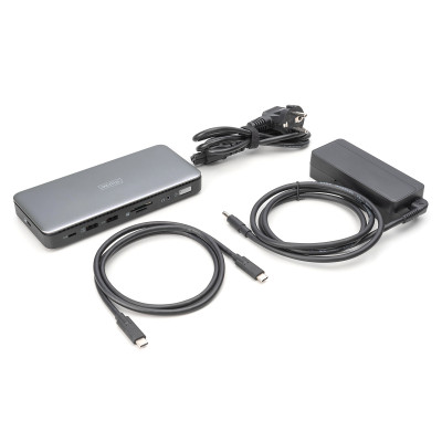 Док-станція DIGITUS USB-C > 2xHDMI/DP/2xUSB-A/USB-C/SD/MicroSD/RJ54/DC/Audio Док-станція DIGITUS USB-C > 2xHDMI/DP/2xUSB-A/USB-C/SD/MicroSD/RJ54/DC/Audio