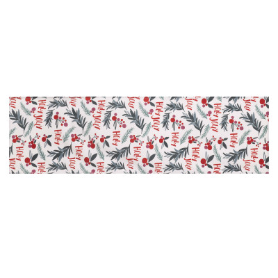 Ранер ARDESTO Happy Holidays 40х140см, 90% поліестер, 10% бавовна, білий гостролист