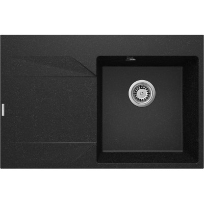 Мийка кухонна Deante Evora, граніт, прямокутна, з крилом, 760х500х195мм, чаша - 1, врізна, графіт Мийка кухонна Deante Evora, граніт, прямокутна, з крилом, 760х500х195мм, чаша - 1, врізна, графіт