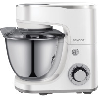 Міксер Sencor планетарний 1300Вт, насадки-3, чаша-нерж., метал, 5л, 6 швидкостей, Pulse-режим, білий Міксер Sencor планетарний 1300Вт, насадки-3, чаша-нерж., метал, 5л, 6 швидкостей, Pulse-режим, білий