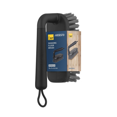 Щітка для миття ARDESTO Minimalism 18х11x5.2см, пластик, сірий темний