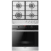 Комплект Hansa (духовка електрична + поверхня газова), чорний+нерж