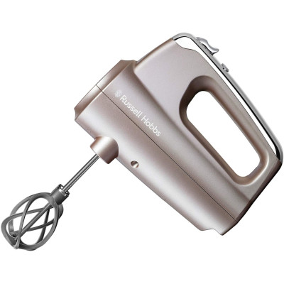 Миксер Russell Hobbs ручной Smoky Quartz, 350Вт, насадки-4, турборежим, серебристый (25892-56)