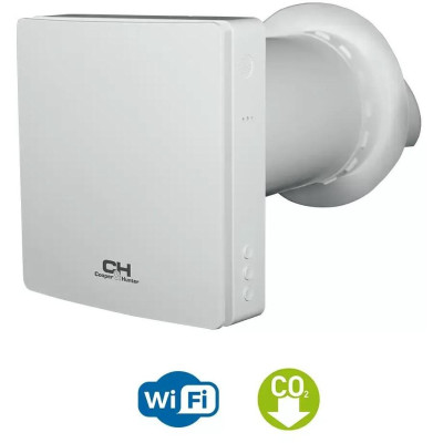 Рекуператор Cooper&Hunter Easy Vent 60м3/г Wi-Fi датчик СО2 Wi-Fi білий Рекуператор Cooper&Hunter Easy Vent 60м3/г Wi-Fi датчик СО2 Wi-Fi білий