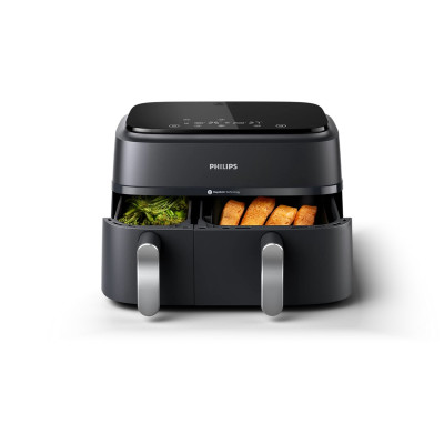 Philips Мультипіч Ovi Dual 2750Вт, чаша-6+3л, сенсорне управл., 2 контейнера,8 авто. Програм, пластик, чорний