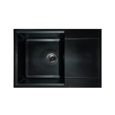 Набір кухонний Adamant Horizon Medium, штучний камінь, прямокут., з крилом, 700х500х230мм, чаша - 1, врізна, чорний + змішувач Набір кухонний Adamant Horizon Medium, штучний камінь, прямокут., з крилом, 700х500х230мм, чаша - 1, врізна, чорний + змішувач