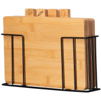 Набір дошок кухонних на підставці ARDESTO Midori, 4шт, 30х5.6х20.3см, бамбук, метал Набір дошок кухонних на підставці ARDESTO Midori, 4шт, 30х5.6х20.3см, бамбук, метал