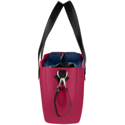 Сумка Nuvita MyMia ручки еко-шкіра, килимок, ремені для коляски, малиново-чорний