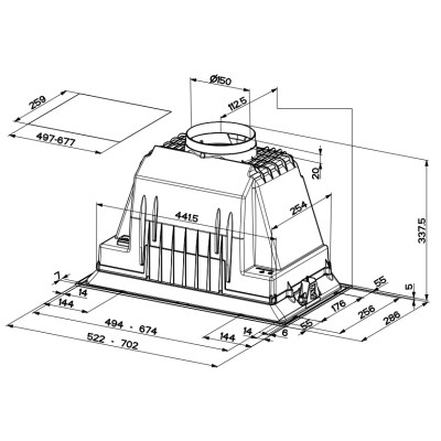 Faber Витяжка вбудована, 70см, 969м3г, Inka Plus Hc X A70, нерж Faber Витяжка вбудована, 70см, 969м3г, Inka Plus Hc X A70, нерж