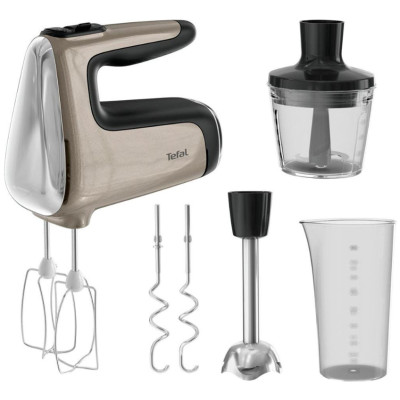 Міксер Tefal ручний Powermix Silence 4in1 850Вт, насадки-4, міні-подрібнювач, турборежим, бронзовий Міксер Tefal ручний Powermix Silence 4in1 850Вт, насадки-4, міні-подрібнювач, турборежим, бронзовий