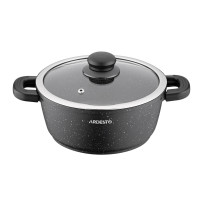 Каструля зі скляною кришкою Ardesto Gemini Anzio, 2.5л, алюміній, чорний Каструля зі скляною кришкою Ardesto Gemini Anzio, 2.5л, алюміній, чорний