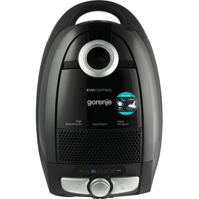 Пилосос Gorenje мішковий, 800Вт, конт пил -3л, HEPA, телескоп трубка, чорний Пилосос Gorenje мішковий, 800Вт, конт пил -3л, HEPA, телескоп трубка, чорний