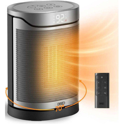 Тепловентилятор Dreo, 20м2, 1500Вт, електронне управління, керамічний нагрівальний елемент, пульт ДУ, 3 швидкісті, срібний Тепловентилятор Dreo, 20м2, 1500Вт, електронне управління, керамічний нагрівальний елемент, пульт ДУ, 3 швидкісті, срібний