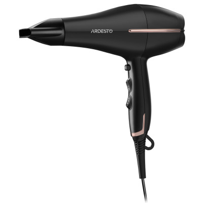 Фен Ardesto HD-Y220PRO, 1850-2200Вт, 2 швидкості, 3 темп.режими, дифузор,чорний+золото Фен Ardesto HD-Y220PRO, 1850-2200Вт, 2 швидкості, 3 темп.режими, дифузор,чорний+золото