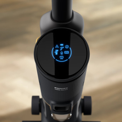 Пилосос Philips безпровідний AquaTrio, 7000 Series, вологе прибирання, конт пил -0.42л, автон. робота до 25хв, PowerCyclone Aqua, турборежим, чорний