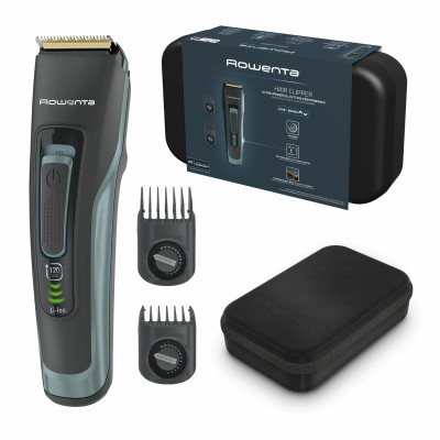 Машинка для стрижки Rowenta Advancer, для бороди, вусів, голови, мережа+акум., роторний мотор, насадок-2, кейс, титан.напил., темно-зелений