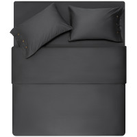 Простирадло ARDESTO Mix&Match Premium, 180х240см, 100% бавовна, сатин, сірий