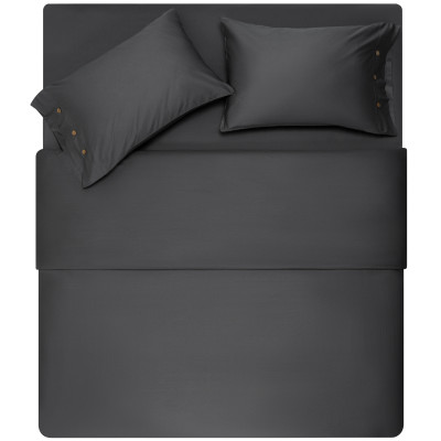 Простирадло ARDESTO Mix&Match Premium, 180х240см, 100% бавовна, сатин, сірий