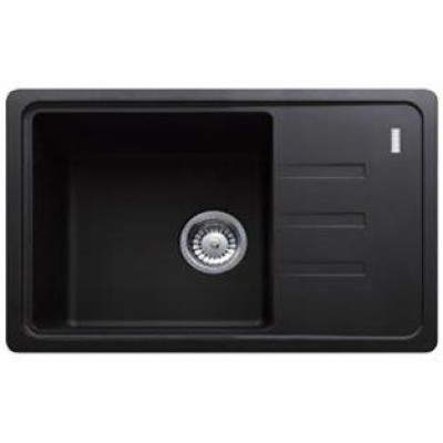 Мийка кухонна Franke Malta, фраграніт, прямокутник, з крилом, 620х435х200мм, чаша - 1, накладна, BSG 611-62, онікс