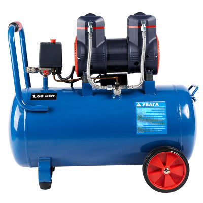 Компресор повітряний EnerSol ES-AC430-50-2OF безолійний 1.68кВт, 50л, 430л/хв, 8бар, 23кг