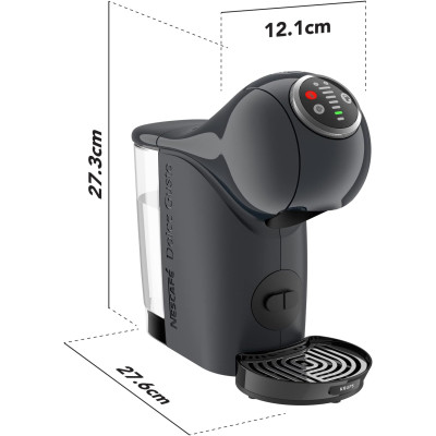 Кавоварка Krups капсульна Dolce Gusto Genio S Plus 0.8л, капсули, сенcорне керування, темно-сірий
