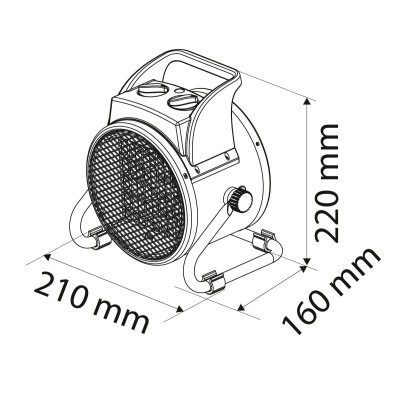 Обогреватель тепловая пушка Neo Tools керамический [90-062] 2кВт 30 кв.м
