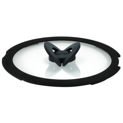 Кришка Tefal Ingenio 16см, скло, силікон, прозоро-чорний (L9846153) Кришка Tefal Ingenio 16см, скло, силікон, прозоро-чорний (L9846153)