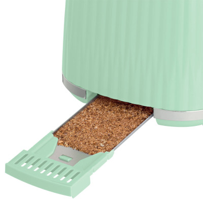 Тостер Russell Hobbs Eden 800Вт, пластик, подогрев, разморозка, фисташковый Тостер Russell Hobbs Eden 800Вт, пластик, подогрев, разморозка, фисташковый