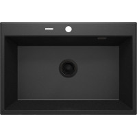 Мийка кухонна Deante Eridan, граніт, прямокутна, без крила, 700х520х210мм, чаша - 1, врізна, металічний графіт Мийка кухонна Deante Eridan, граніт, прямокутна, без крила, 700х520х210мм, чаша - 1, врізна, металічний графіт