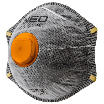 Маска Neo Tools з активованим вугіллям FFP2, з клапаном, 3шт