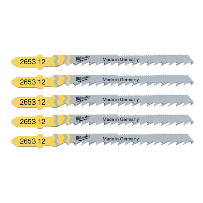 Полотно пиляльне для електролобзика Milwaukee Special по дереву, крок зуба 4.5ммх75мм, 5шт