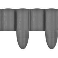 Газонная ограда Cellfast 4 ECO, 10 секций по 24см, 2.4м, серый