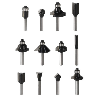 Набір фрез по дереву GRAPHITE твердосплавні 6мм 12шт Набір фрез по дереву GRAPHITE твердосплавні 6мм 12шт