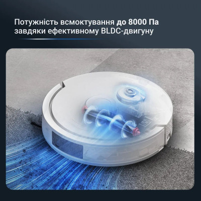 Робот-пилосос Rowenta миючий X-Plorer Serie 280, 8000ПаВт, h=9.5см, 0.25л, конт пил -0.3л, автон. робота до 120хв, білий