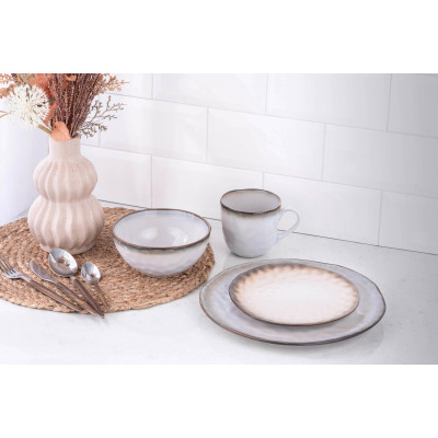 ARDESTO Салатник Umbria, 660мл, 15.3см, кераміка, сірий світлий