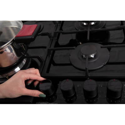 Варильна поверхня Hansa газова, 59см, чавун, чорний Варильна поверхня Hansa газова, 59см, чавун, чорний