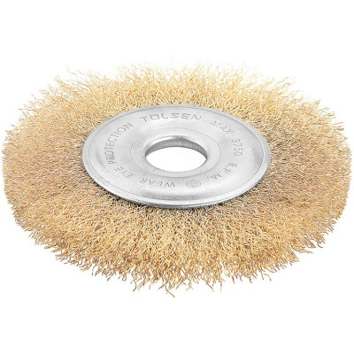 Щітка дискова Tolsen Профі, рифлений дріт 0.3мм, D125мм, посадковий розмір 22.2мм