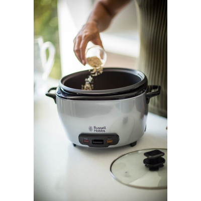 Рисоварка Russell Hobbs MaxiCook, 1000Вт, чаша-5л, електронне керув., нерж. сталь, чорний (23570-56)