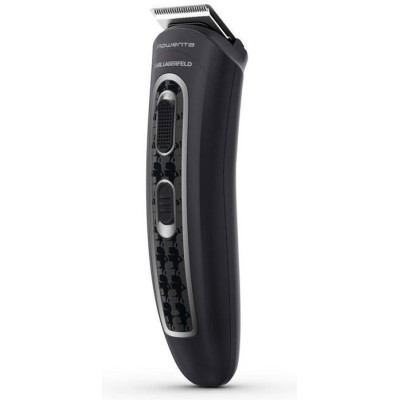 Тример Rowenta & Karl Lagerfeld, для бороди, вусів, голови, носа та вух, акум., роторний мотор, насадок-9, титан.напил., чорний Тример Rowenta & Karl Lagerfeld, для бороди, вусів, голови, носа та вух, акум., роторний мотор, насадок-9, титан.напил., чорний