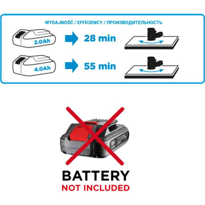 Graphite Шліфмашина ексцентрикова акумуляторна Energy + 125мм 18В 9000об·хв 1.1кг без АКБ та ЗП