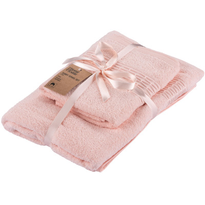 Набір рушників махрових ARDESTO Lotus, 50х90см, 70х140см, 2шт, 100% бавовна, рожевий світлий