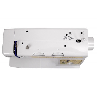 Швейная машина LEADER LAVENDER ,электромех., 70Вт, 22 швейных операций, петля полуавтомат, белый + синий Швейная машина LEADER LAVENDER ,электромех., 70Вт, 22 швейных операций, петля полуавтомат, белый + синий