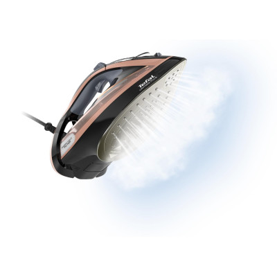 Праска Tefal Ultimate Pure, 3200Вт, 350мл, паровий удар -260гр, постійна пара - 60гр, керам. підошва, чорно-рожевий Праска Tefal Ultimate Pure, 3200Вт, 350мл, паровий удар -260гр, постійна пара - 60гр, керам. підошва, чорно-рожевий