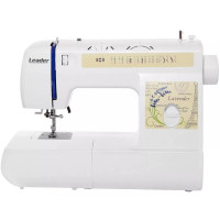 Швейная машина LEADER LAVENDER ,электромех., 70Вт, 22 швейных операций, петля полуавтомат, белый + синий Швейная машина LEADER LAVENDER ,электромех., 70Вт, 22 швейных операций, петля полуавтомат, белый + синий