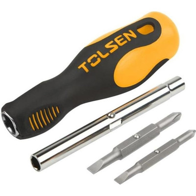 Викрутка Tolsen бітотримач, змінні двосторонні викруткові наконечники, SL5ммхРН1, SL6ммхРН2, НХ6.35мм, НХ8мм