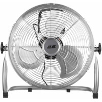 Вентилятор підлоговий 2E PowerWind 30C професійний, 30см, 60Вт, кнопки, двигун мідь 100%, срібний