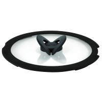Кришка Tefal Ingenio 24см, скло, силікон, прозоро-чорний